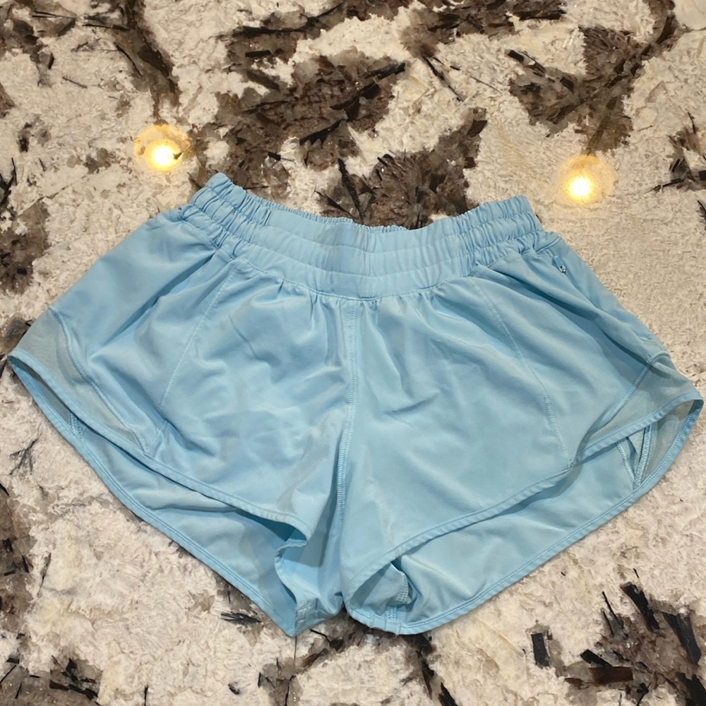 Women’s Lululemon Hotty Hot shorts, color blue, size 4